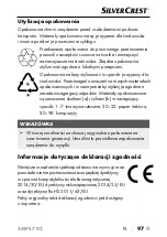 Предварительный просмотр 100 страницы Silvercrest 307268 Operating Instructions Manual