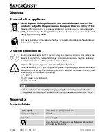 Preview for 15 page of Silvercrest 307596 Operating Instructions Manual