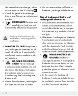 Preview for 8 page of Silvercrest 309564 Operation And Safety Notes