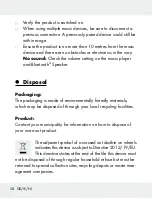 Preview for 28 page of Silvercrest 309633 Operation And Safety Notes