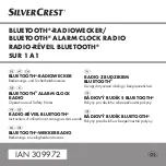 Preview for 1 page of Silvercrest 309972 Operation And Safety Notes