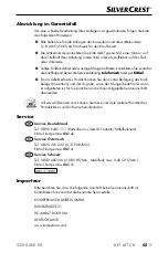 Preview for 58 page of Silvercrest 311089 Operating Instructions Manual