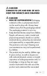 Предварительный просмотр 13 страницы Silvercrest 311609 1904 Operation And Safety Notes