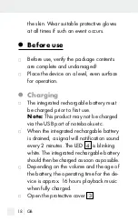 Предварительный просмотр 18 страницы Silvercrest 311609 1904 Operation And Safety Notes