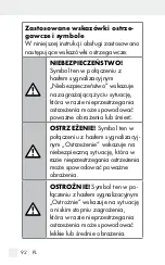 Предварительный просмотр 92 страницы Silvercrest 311609 1904 Operation And Safety Notes