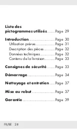 Предварительный просмотр 28 страницы Silvercrest 315498 Operation And Safety Notes