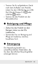 Предварительный просмотр 63 страницы Silvercrest 315498 Operation And Safety Notes