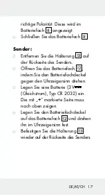 Предварительный просмотр 17 страницы Silvercrest 321204 1901 Assembly, Operating And Safety Instructions