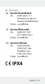 Предварительный просмотр 29 страницы Silvercrest 321204 1901 Assembly, Operating And Safety Instructions