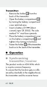 Preview for 42 page of Silvercrest 321204 1901 Assembly, Operating And Safety Instructions