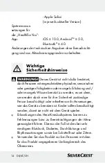 Preview for 14 page of Silvercrest 322244 Instructions For Use And Safety Notes