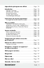 Preview for 71 page of Silvercrest 322244 Instructions For Use And Safety Notes