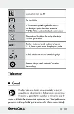 Preview for 203 page of Silvercrest 322244 Instructions For Use And Safety Notes