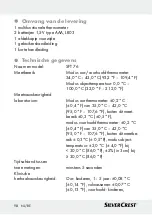 Предварительный просмотр 98 страницы Silvercrest 322247 Instructions For Use And Safety Notes