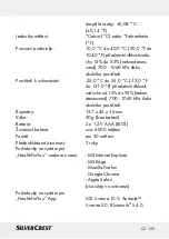 Предварительный просмотр 159 страницы Silvercrest 322247 Instructions For Use And Safety Notes