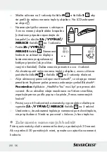 Предварительный просмотр 200 страницы Silvercrest 322247 Instructions For Use And Safety Notes