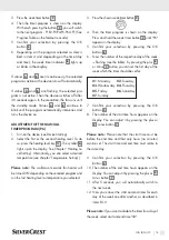 Предварительный просмотр 16 страницы Silvercrest 324120 1901 Operation And Safety Instructions