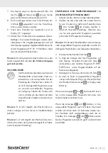 Preview for 48 page of Silvercrest 324120 1901 Operation And Safety Instructions