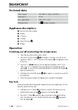 Preview for 21 page of Silvercrest 325679 1910 Operating Instructions Manual