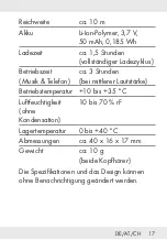 Предварительный просмотр 17 страницы Silvercrest 325997 1901 Operation And Safety Notes