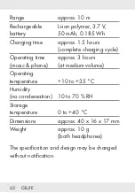 Предварительный просмотр 62 страницы Silvercrest 325997 1901 Operation And Safety Notes