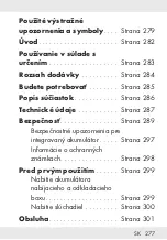 Предварительный просмотр 277 страницы Silvercrest 325997 1901 Operation And Safety Notes