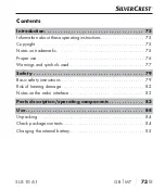 Preview for 76 page of Silvercrest 330701 2001 Operating Instructions Manual