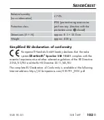 Preview for 106 page of Silvercrest 330701 2001 Operating Instructions Manual