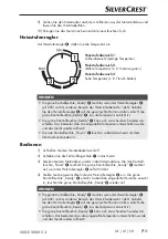 Предварительный просмотр 10 страницы Silvercrest 331321_1907 Operating Instructions Manual