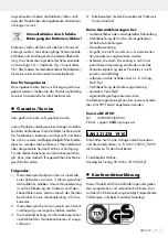 Предварительный просмотр 17 страницы Silvercrest 331378 1910 Operation And Safety Notes