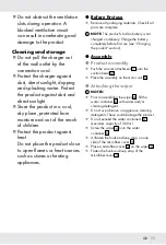 Предварительный просмотр 10 страницы Silvercrest 331391 1907 Assembly, Operating And Safety Instructions