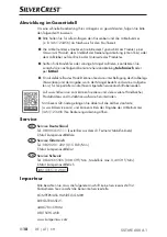 Предварительный просмотр 21 страницы Silvercrest 331510 2001 Operating Instructions Manual