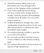 Предварительный просмотр 58 страницы Silvercrest 332301 2001 Operation And Safety Notes