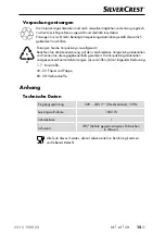 Preview for 18 page of Silvercrest 336963 2001 Operating Instructions And Safety Instructions