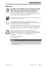 Preview for 18 page of Silvercrest 336980 2001 Operating Instructions Manual