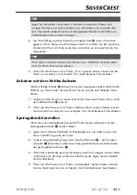 Preview for 54 page of Silvercrest 336980 2001 Operating Instructions Manual