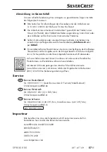 Preview for 60 page of Silvercrest 336980 2001 Operating Instructions Manual