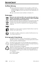 Preview for 13 page of Silvercrest 337246 2001 Operating Instructions Manual