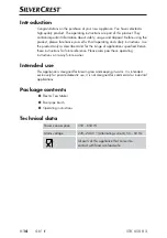 Preview for 17 page of Silvercrest 337246 2001 Operating Instructions Manual