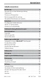 Preview for 4 page of Silvercrest 338000_2001 Operating Instructions Manual