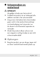 Предварительный просмотр 215 страницы Silvercrest 338143 2001 Operation And Safety Notes