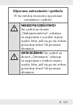 Предварительный просмотр 229 страницы Silvercrest 338143 2001 Operation And Safety Notes