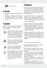 Предварительный просмотр 10 страницы Silvercrest 338272 2001 Operation And Safety Notes