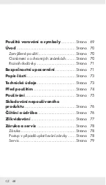 Предварительный просмотр 67 страницы Silvercrest 339089 1910 Operation And Safety Notes