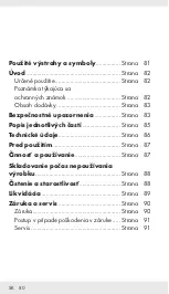 Предварительный просмотр 79 страницы Silvercrest 339089 1910 Operation And Safety Notes