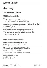 Предварительный просмотр 39 страницы Silvercrest 339722_1910 Operating Instructions Manual