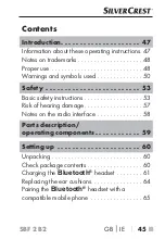 Предварительный просмотр 48 страницы Silvercrest 339722_1910 Operating Instructions Manual