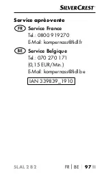 Предварительный просмотр 100 страницы Silvercrest 339839 1910 Operating Instructions Manual