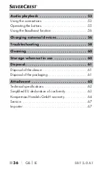 Предварительный просмотр 39 страницы Silvercrest 340116 2001 Operating Instructions Manual