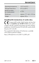 Предварительный просмотр 66 страницы Silvercrest 340116 2001 Operating Instructions Manual